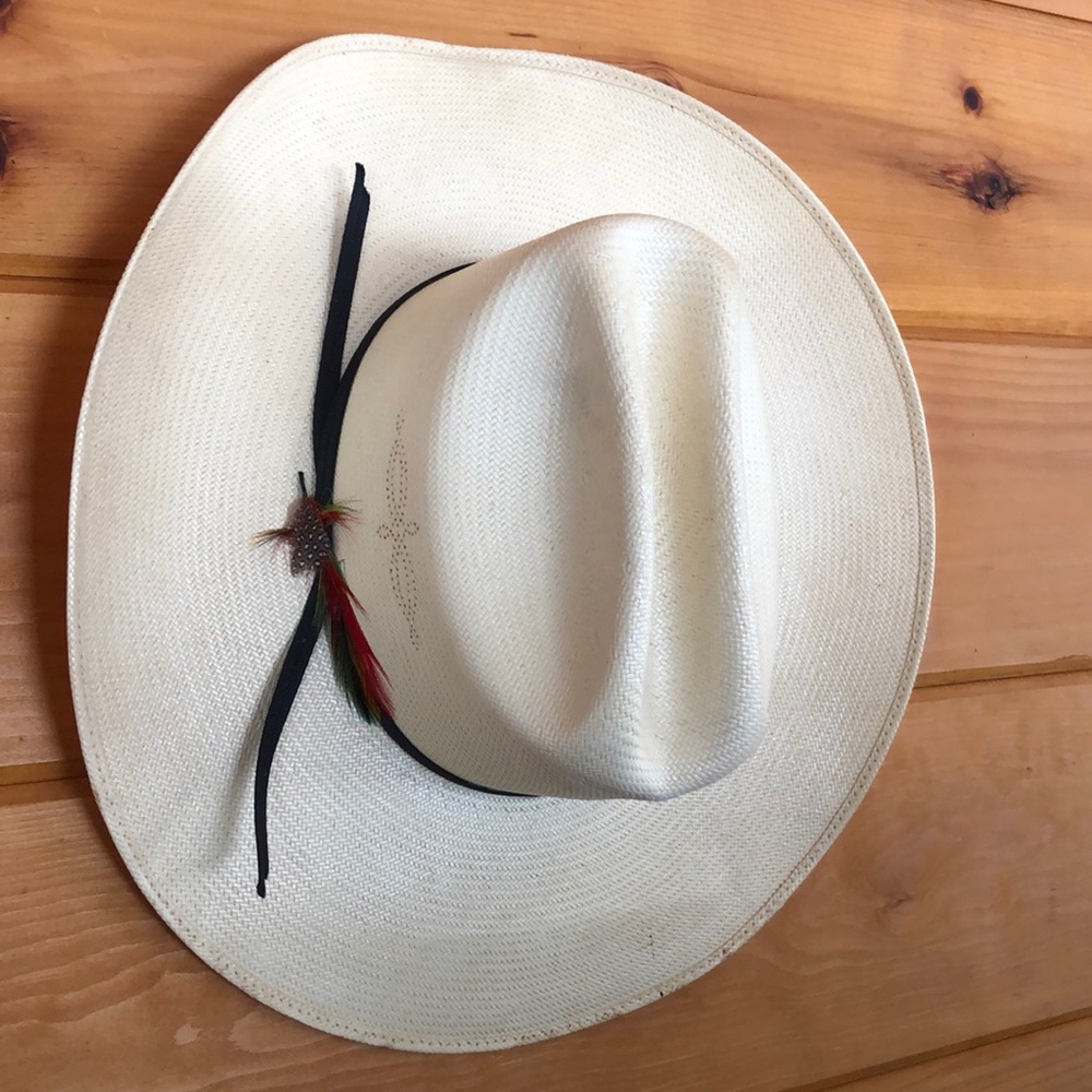 Serratelli Hat Company Made In USA 6 7/8 55 Cream